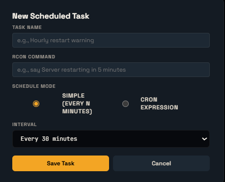 AegisRcon scheduler and dynamic server tools